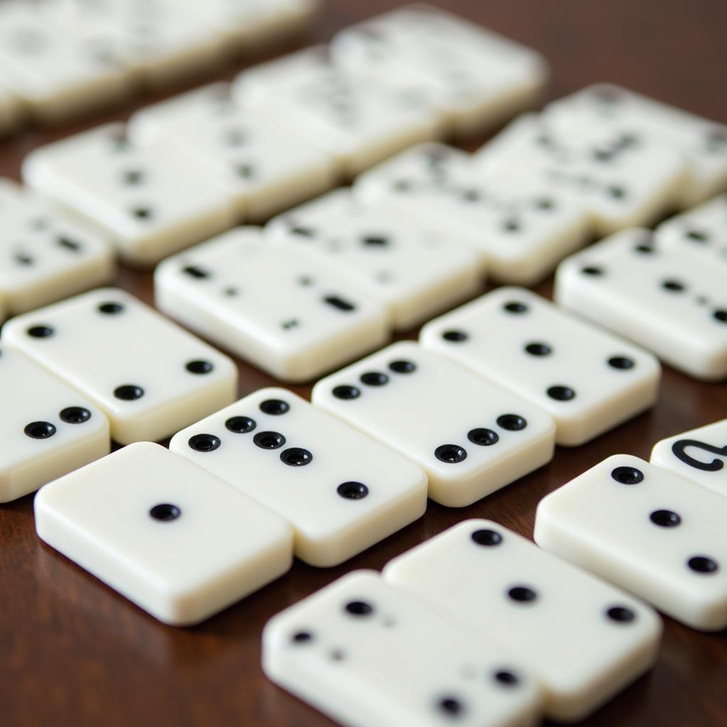 Bộ trò chơi domino cơ bản với 28 quân bài