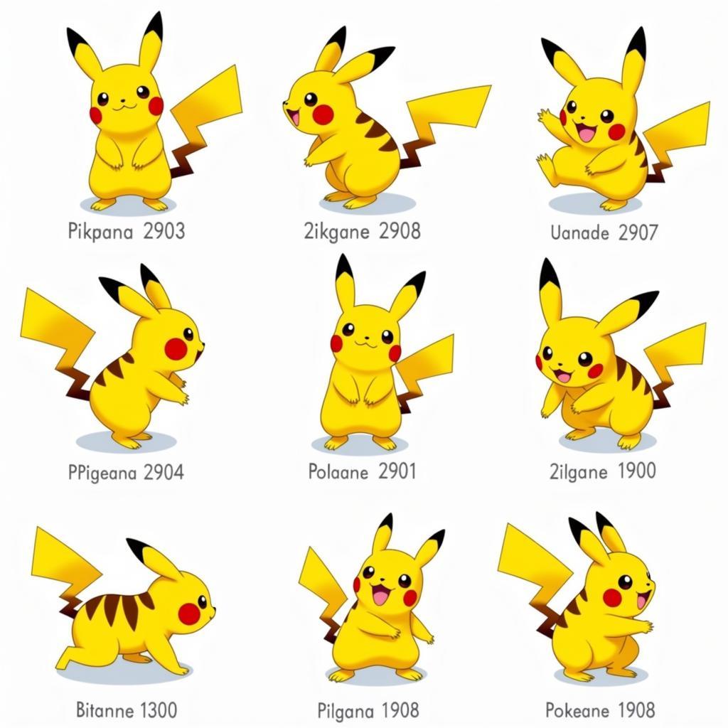 Các phiên bản pikachu cổ điển