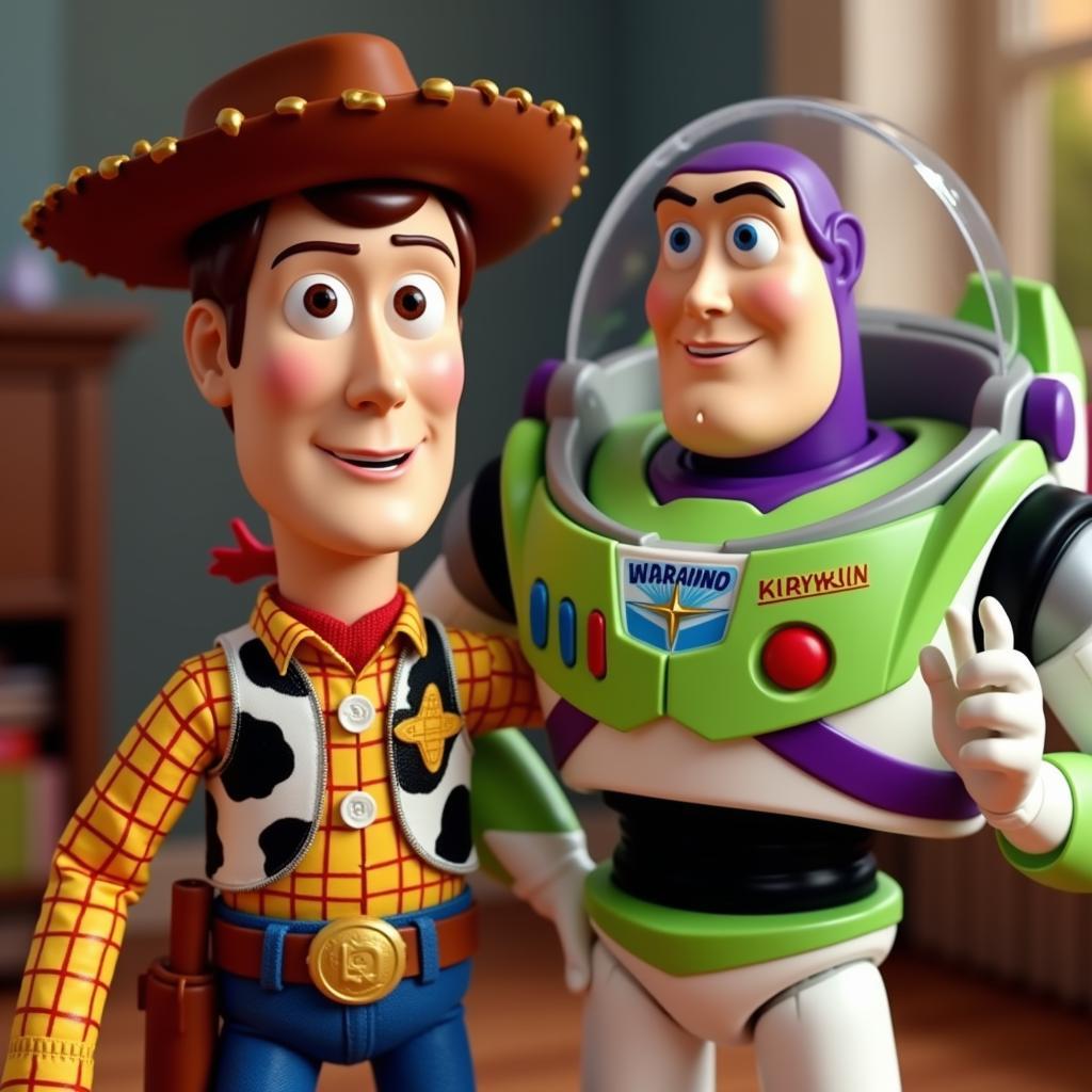 Woody và Buzz Lightyear trong Câu Chuyện Đồ Chơi