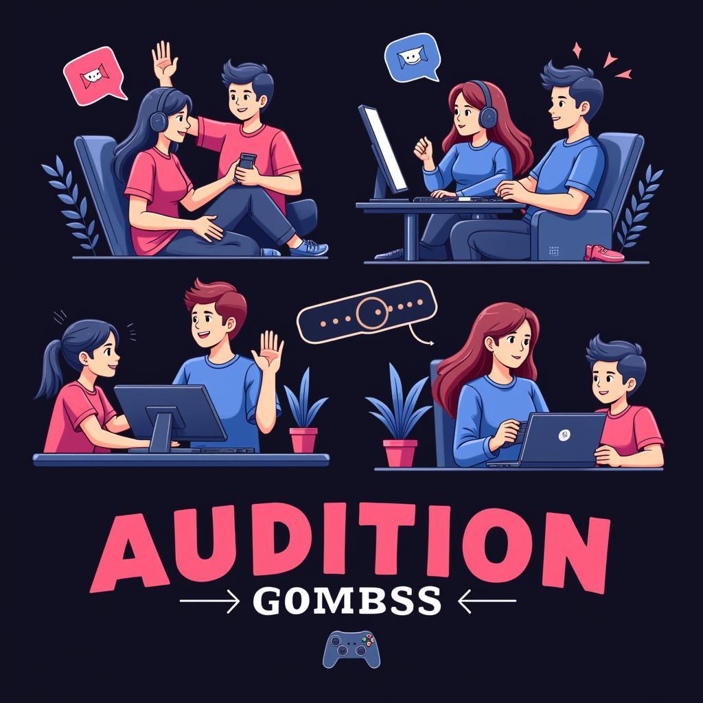 Cộng đồng Audition. Hình ảnh minh họa cộng đồng game thủ Audition giao lưu, kết bạn và chia sẻ kinh nghiệm chơi game.