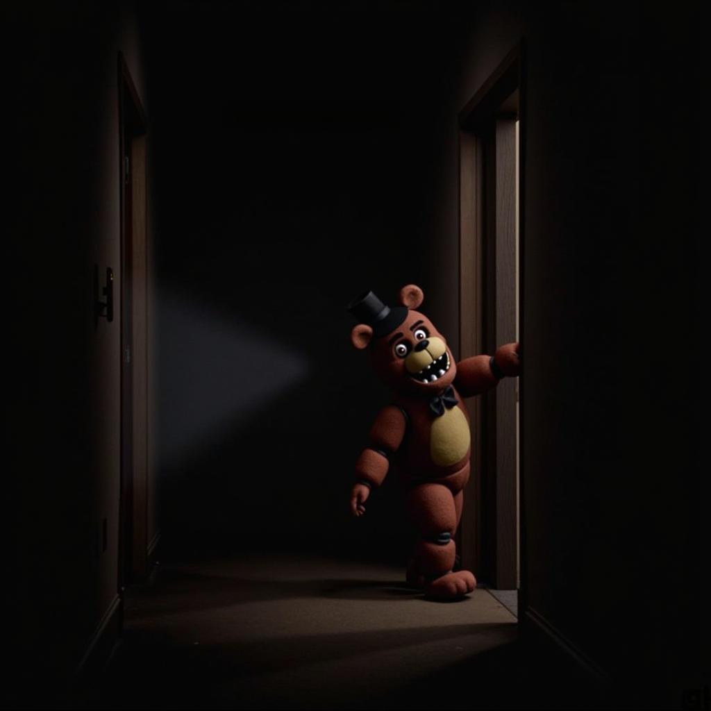 Sử dụng mặt nạ và đèn pin trong FNAF 2