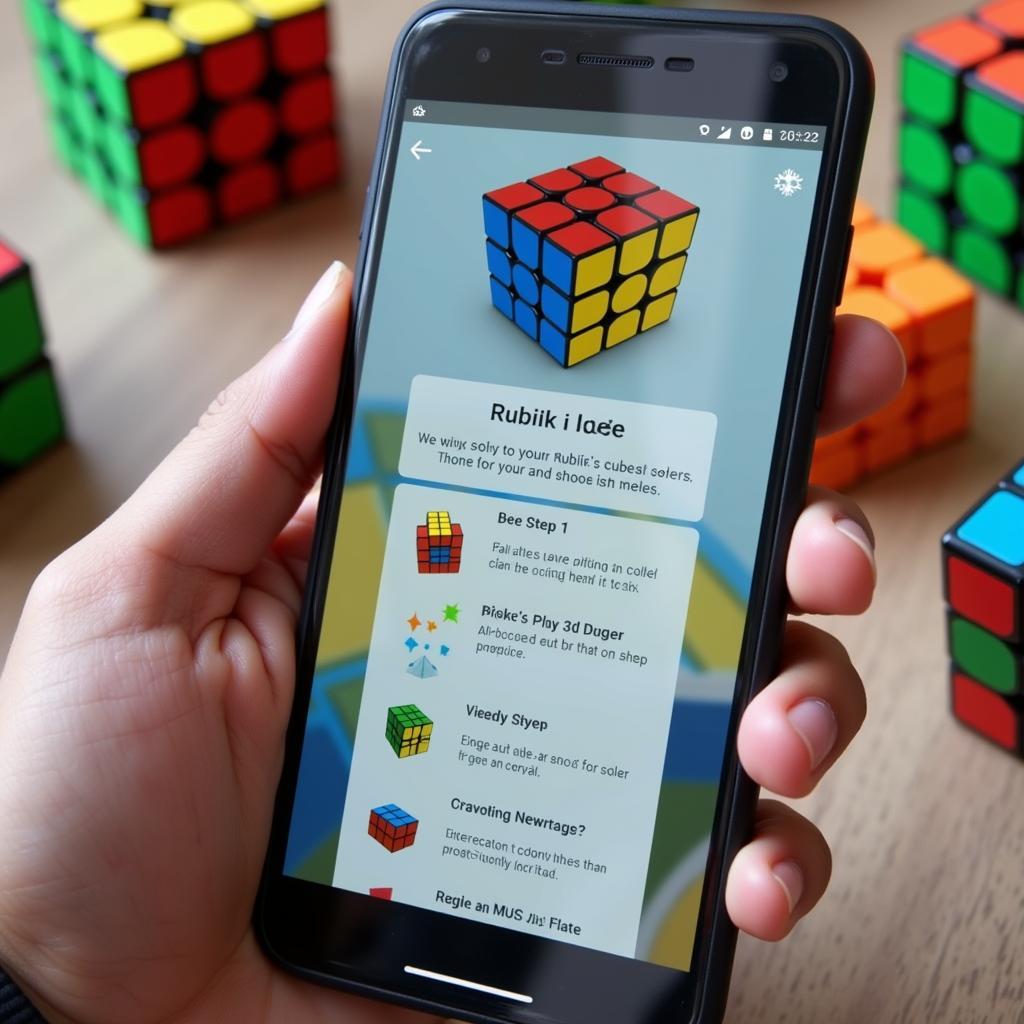 Hướng dẫn giải rubik 3x3 trên app