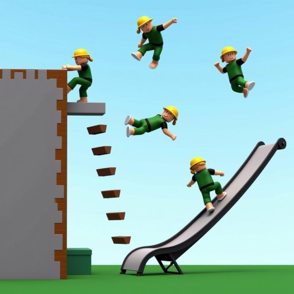 Kết hợp kỹ năng parkour Roblox