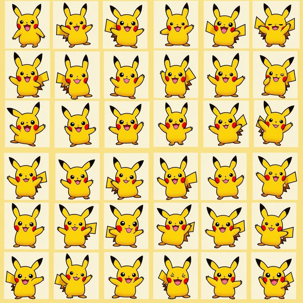 Trò chơi Pikachu cổ điển với giao diện quen thuộc