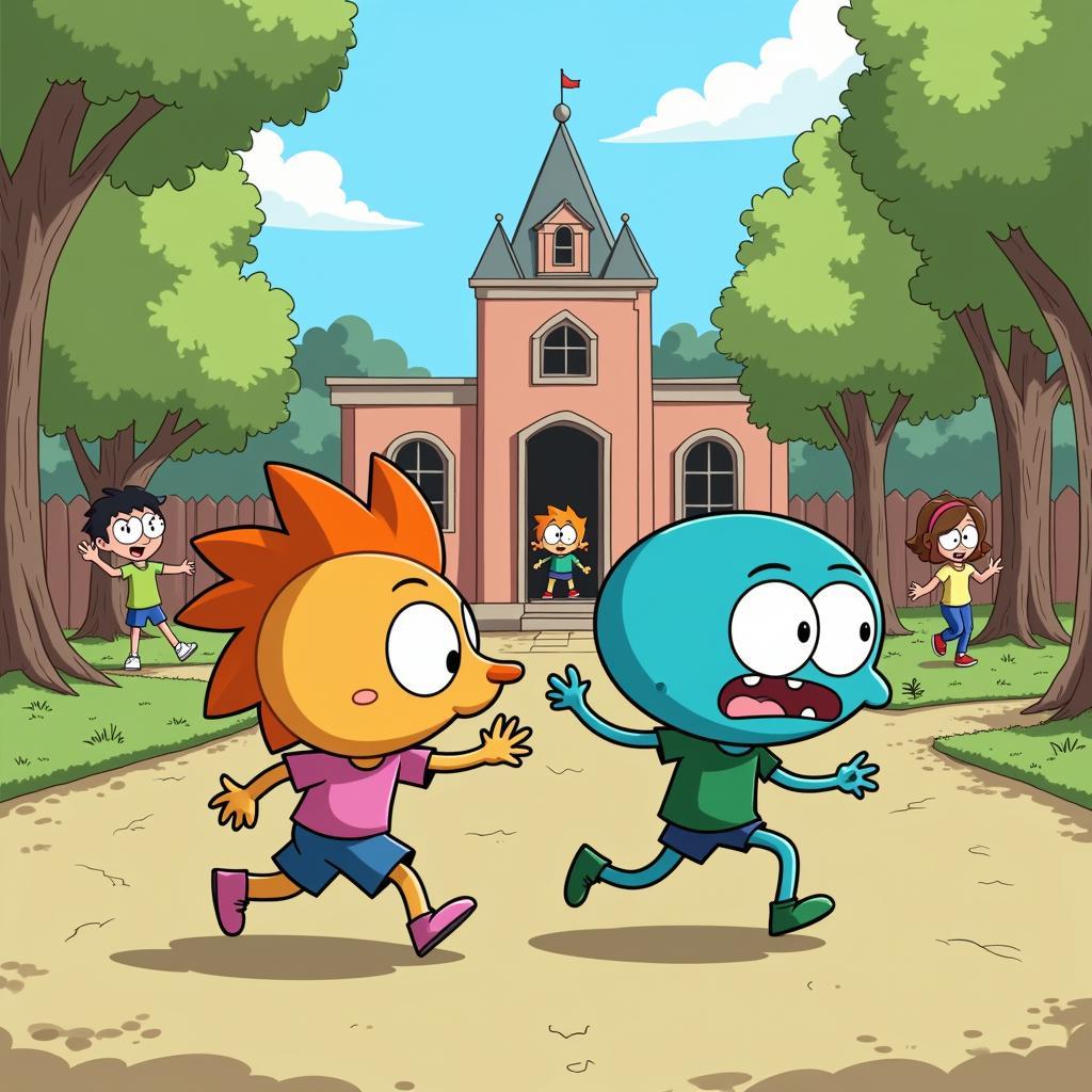 Gumball và Darwin chơi trò chơi truyền thống